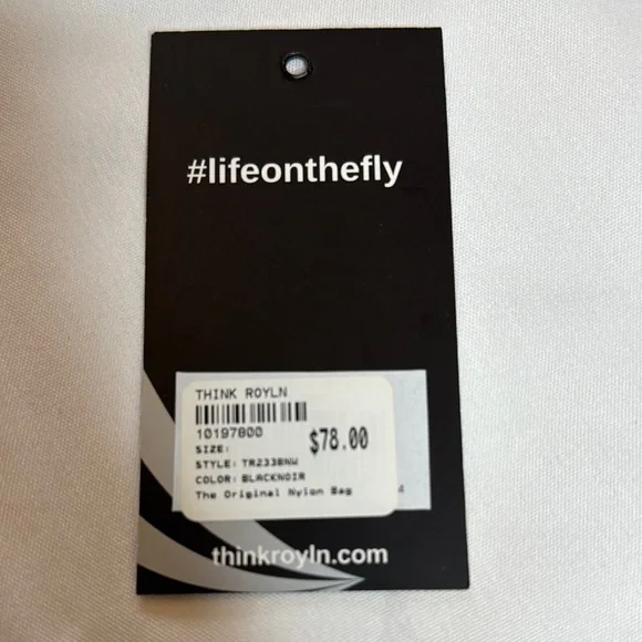 Think Royln Black Crossbody Bag with Striped Strap - Picture 4 of 5